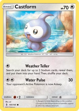 Castform (105)/145 Common Reverse Holofoil