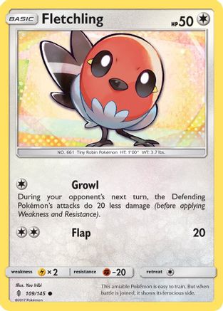 Fletchling (109)/145 Common Reverse Holofoil
