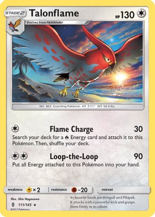 Talonflame (111)/145 Rare Reverse Holofoil