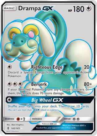 Drampa GX (Full Art) (142)/145 Ultra Rare Holofoil