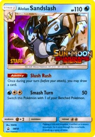 Alolan Sandslash - SM18 (Prerelease) [Staff] (SM18) Promo Holofoil