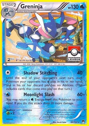 Greninja - 40/122 (League) [2nd Place] (40) Promo Reverse Holofoil