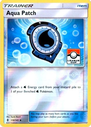 Aqua Patch - 119/145 (League Cup) (119) Promo Reverse Holofoil