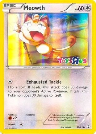 Meowth - 53/83 (Toys R Us Promo) (53) Promo Holofoil