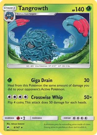 Tangrowth (8)/147 Rare Reverse Holofoil