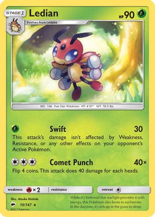 Ledian (10)/147 Rare Reverse Holofoil