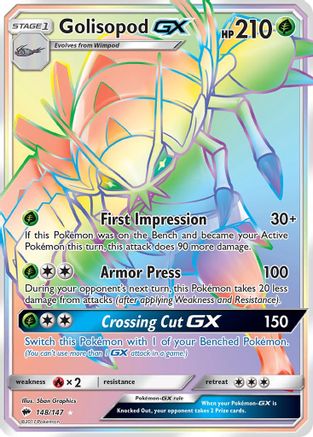 Golisopod GX (Secret) (148)/147 Secret Rare Holofoil