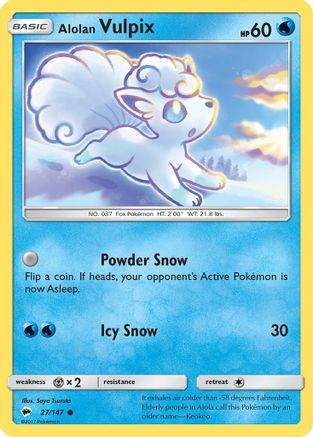 Alolan Vulpix (27)/147 Common Reverse Holofoil