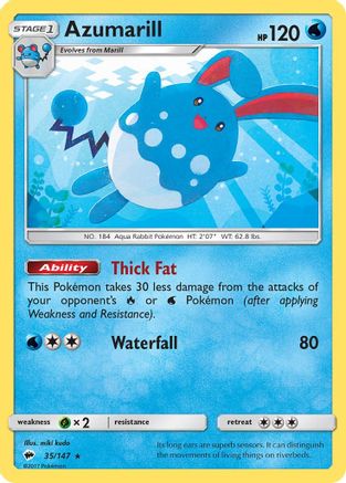 Azumarill (35)/147 Rare Reverse Holofoil