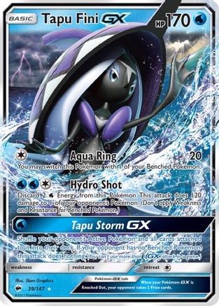 Tapu Fini GX (39)/147 Ultra Rare Holofoil