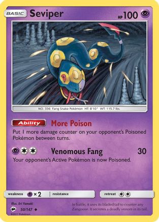Seviper (50)/147 Uncommon Reverse Holofoil
