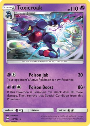 Toxicroak (55)/147 Rare Reverse Holofoil