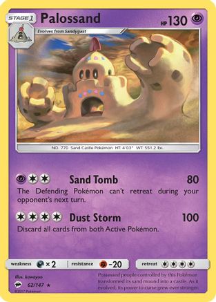 Palossand (62)/147 Holo Rare Holofoil