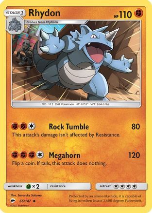 Rhydon (66)/147 Uncommon Reverse Holofoil