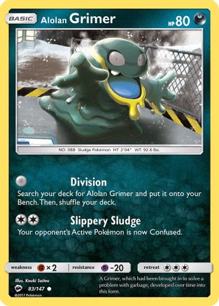 Alolan Grimer (83)/147 Common Reverse Holofoil