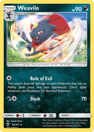 Weavile (86)/147 Rare