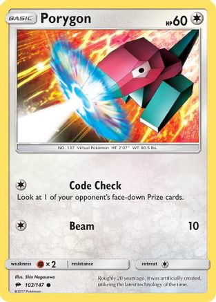 Porygon (103)/147 Common Reverse Holofoil