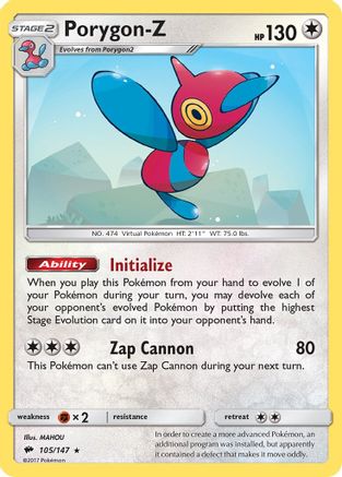 Porygon-Z (105)/147 Holo Rare Reverse Holofoil