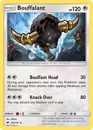 Bouffalant (108)/147 Uncommon Reverse Holofoil