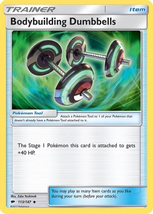 Bodybuilding Dumbbells (113)/147 Uncommon Reverse Holofoil