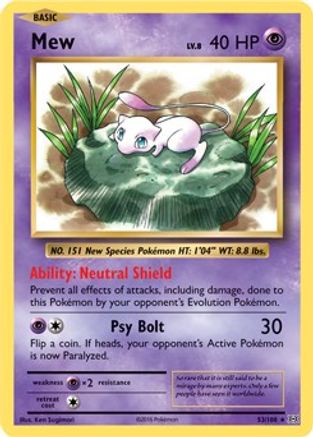 Mew - 53/108 (XY Evolutions) (53) Rare