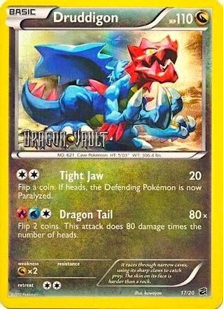 Druddigon - 17/20 (Dragon Vault) (17) Promo Holofoil