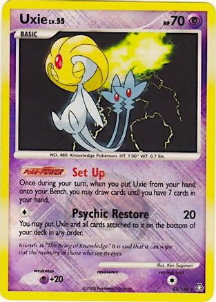 Uxie - 43/146 (League Promo) (43) Promo Reverse Holofoil
