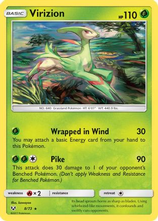Virizion (8)/73 Holo Rare Holofoil