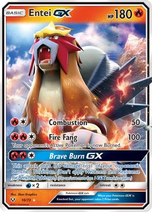 Entei GX (10)/73 Ultra Rare Holofoil