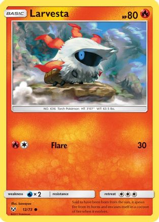 Larvesta (12)/73 Common Reverse Holofoil