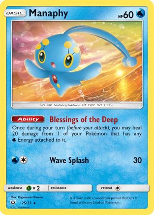 Manaphy (25)/73 Holo Rare Reverse Holofoil