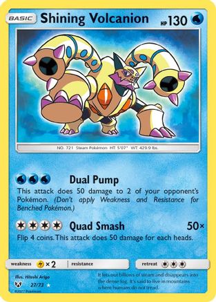 Shining Volcanion (27)/73 Shiny Holo Rare Holofoil