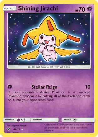 Shining Jirachi (42)/73 Shiny Holo Rare Holofoil