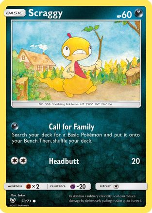 Scraggy (50)/73 Common Reverse Holofoil