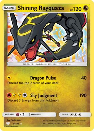 Shining Rayquaza (56)/73 Shiny Holo Rare Holofoil