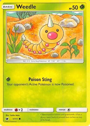 Weedle (1)/111 Common Reverse Holofoil