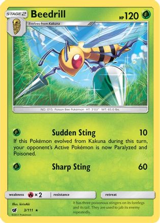 Beedrill (3)/111 Rare Reverse Holofoil