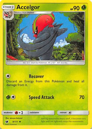Accelgor (9)/111 Uncommon Reverse Holofoil