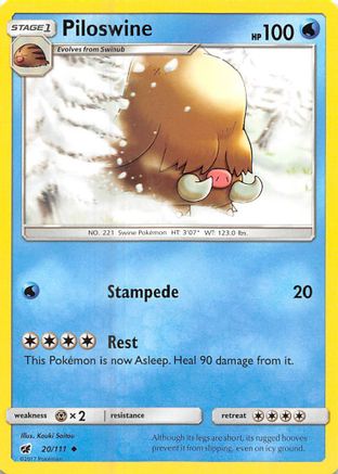 Piloswine (20)/111 Uncommon Reverse Holofoil