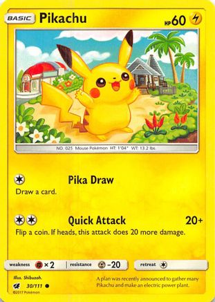Pikachu (30)/111 Common Reverse Holofoil