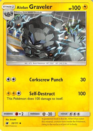 Alolan Graveler (33)/111 Uncommon Reverse Holofoil