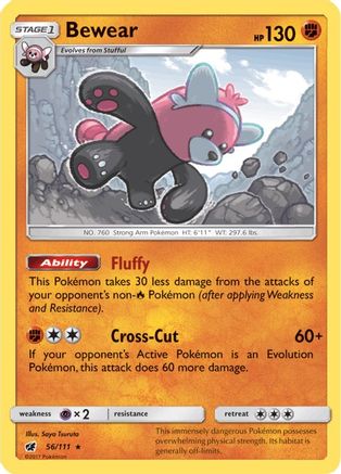 Bewear (56)/111 Holo Rare Reverse Holofoil
