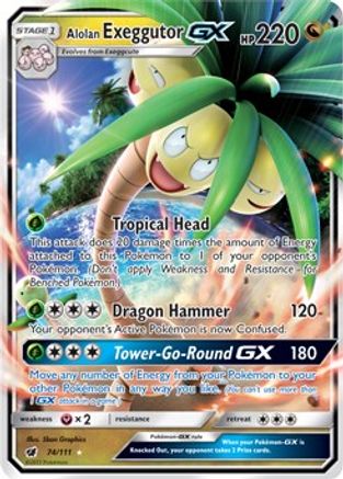 Alolan Exeggutor GX (74)/111 Ultra Rare Holofoil