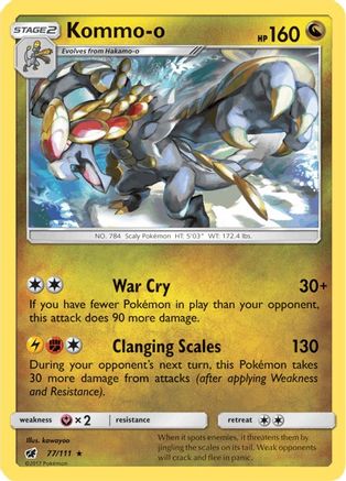 Kommo-o (77)/111 Rare Reverse Holofoil