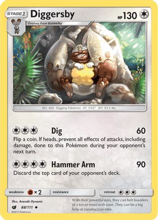Diggersby (88)/111 Uncommon Reverse Holofoil