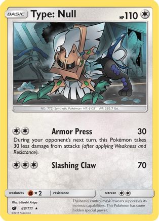 Type: Null (89)/111 Holo Rare Reverse Holofoil