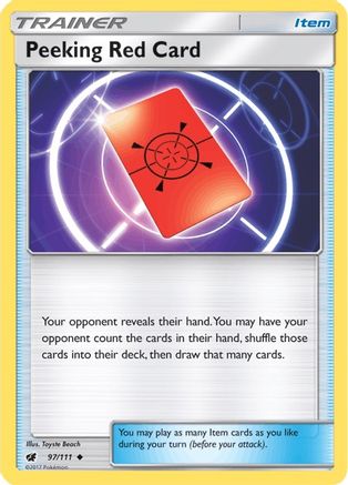 Peeking Red Card (97)/111 Uncommon