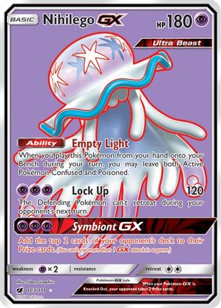 Nihilego GX (Full Art) (103)/111 Ultra Rare Holofoil