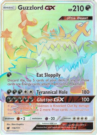 Guzzlord GX (Secret) (116)/111 Secret Rare Holofoil