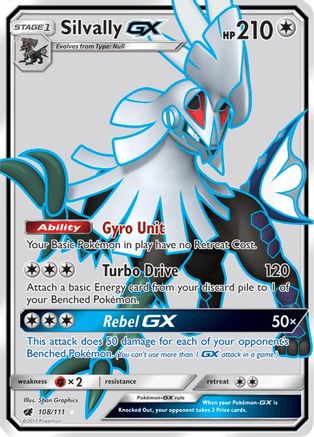 Silvally GX (Full Art) (108)/111 Ultra Rare Holofoil